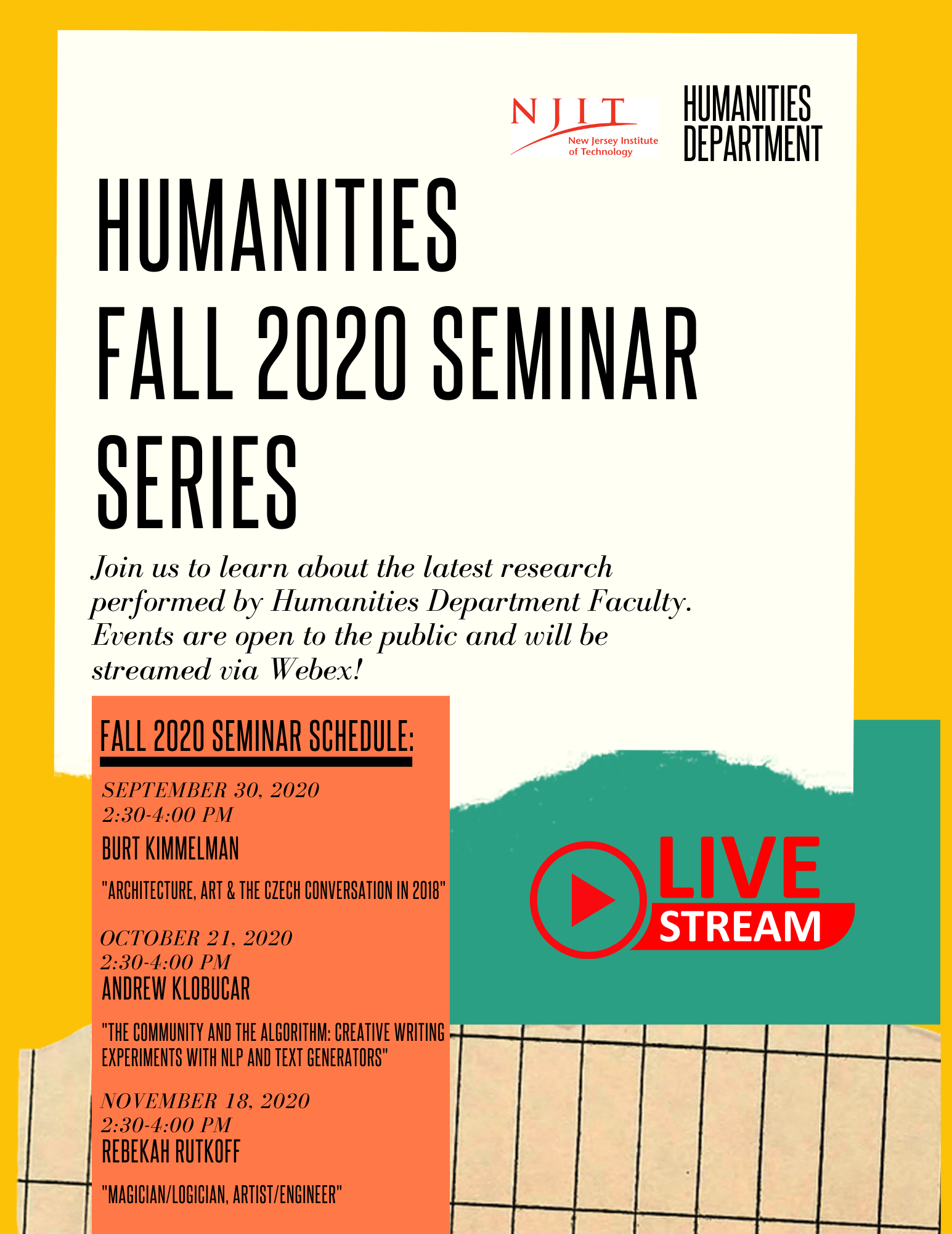 FALL 2020 Seminar Series
